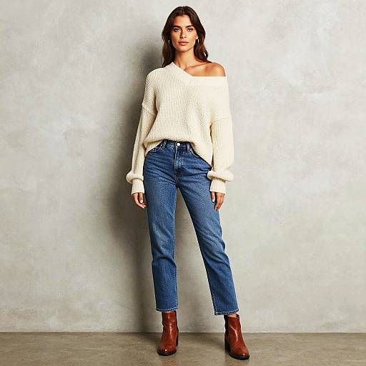 Stylish Woman in Cozy Knitwear