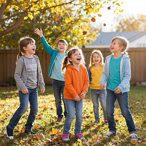 Autumn Kids Laughing Photography