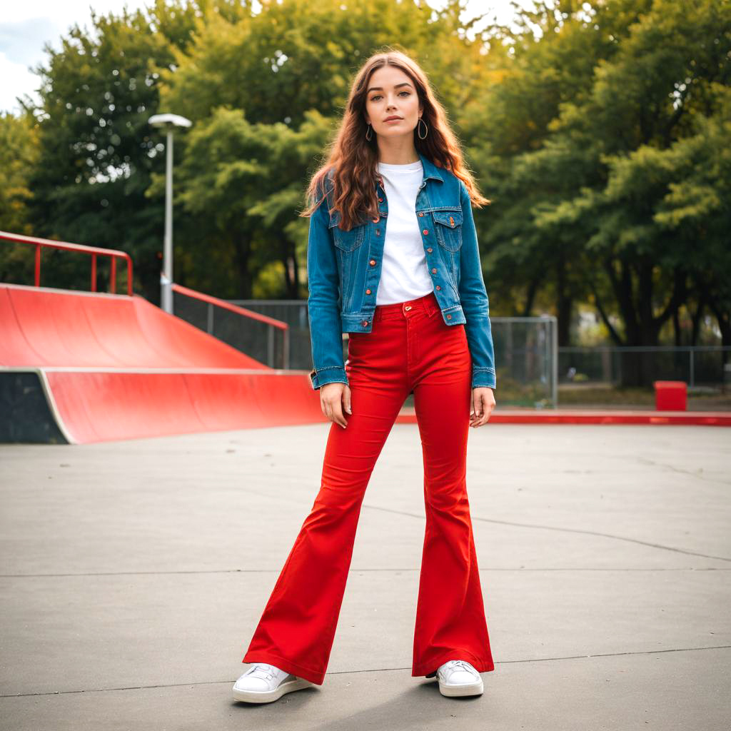 Confident Teen in Vibrant Skate Park