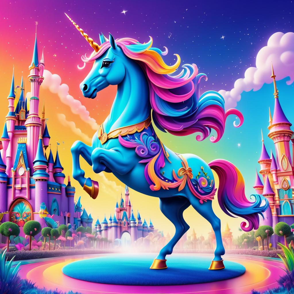 Vibrant Unicorn Adventure in Disney Park