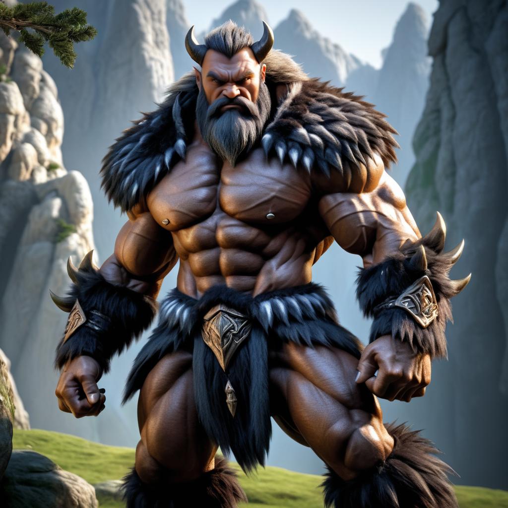 Ultra-Realistic Fantasy Beastman Concept Art