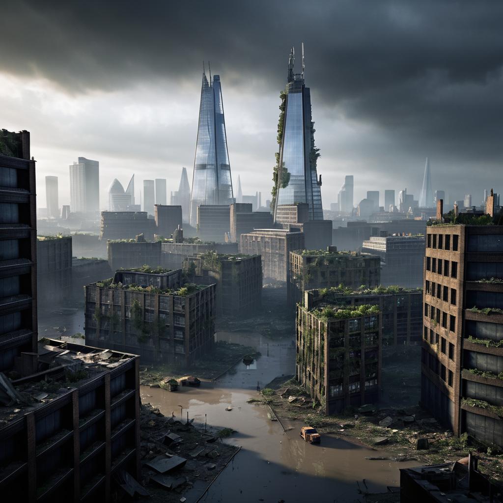 Post-Apocalyptic London with Ruined Shard