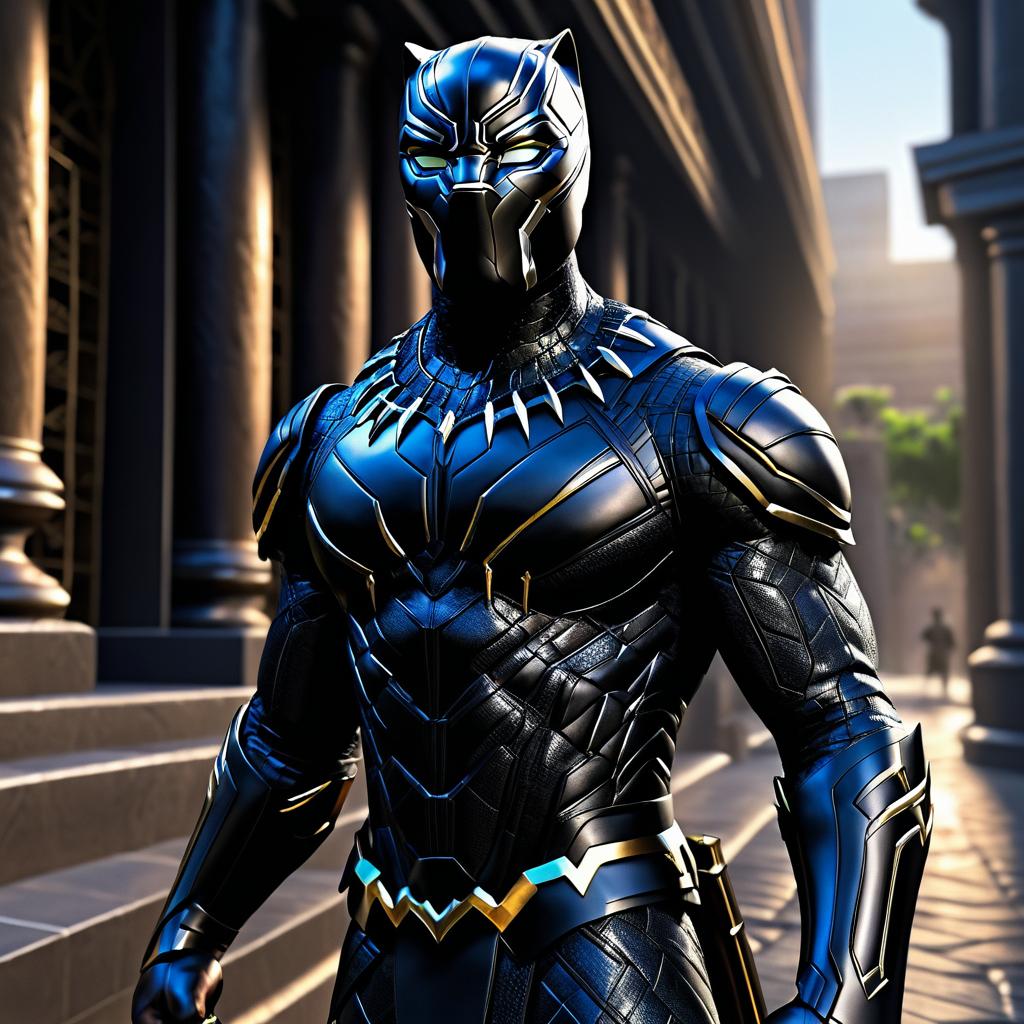 Photorealistic Black Panther on iPhone