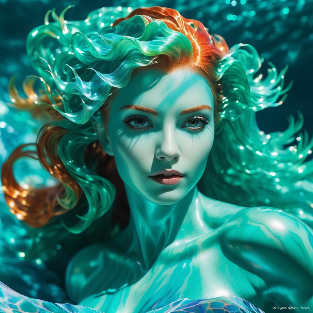 Mesmerizing Siren with Iridescent Skin