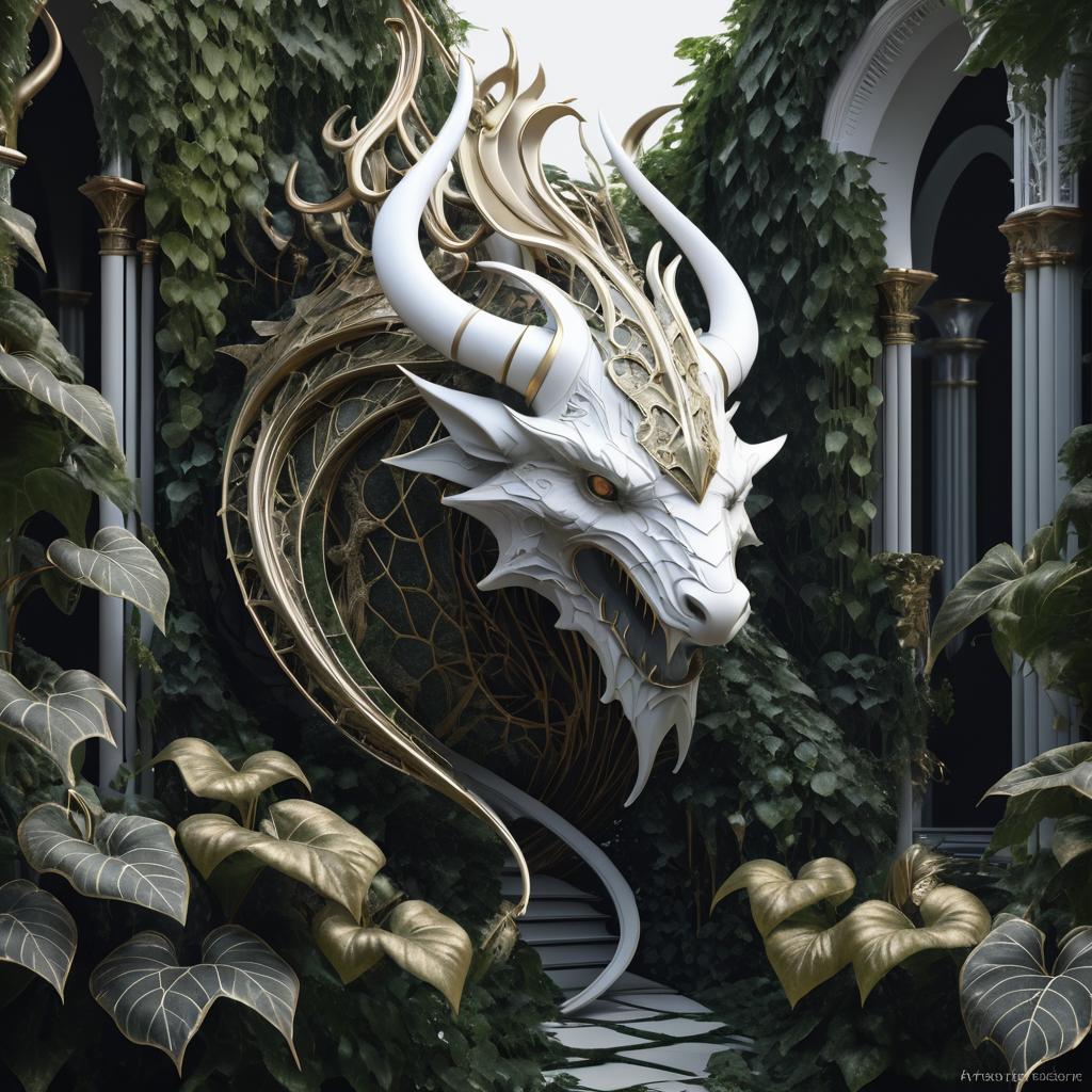 Surreal Abyssal Beast in Dark Ivy