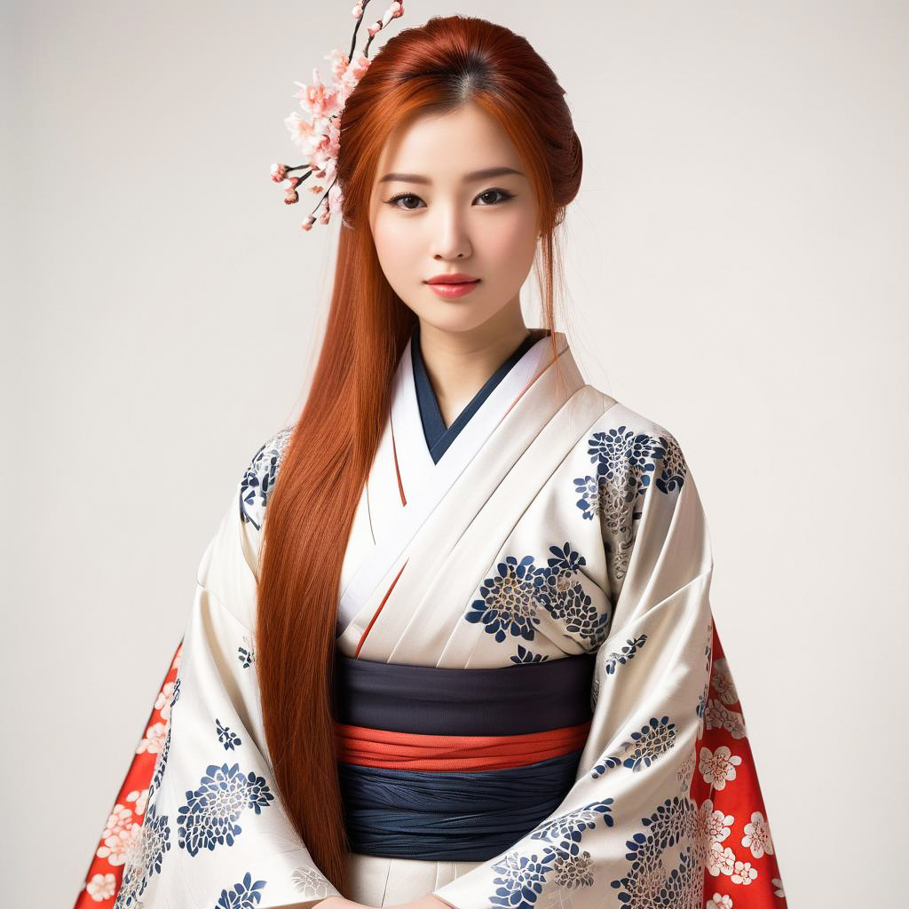 Elegant Young Woman in Traditional Dress