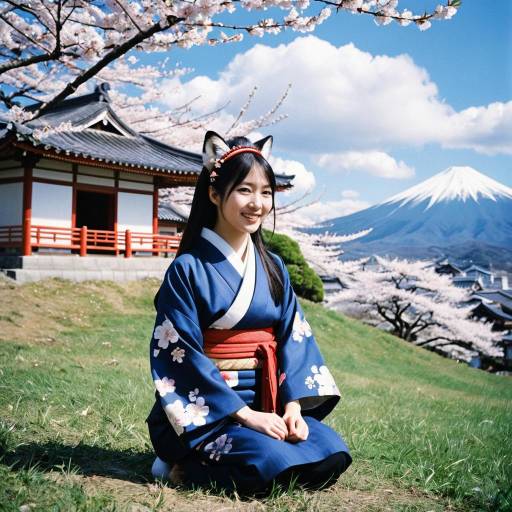 Girl in Cherry Blossom Paradise