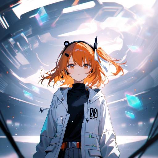 Futuristic Adachi Rei in Ultra-Modern Lab