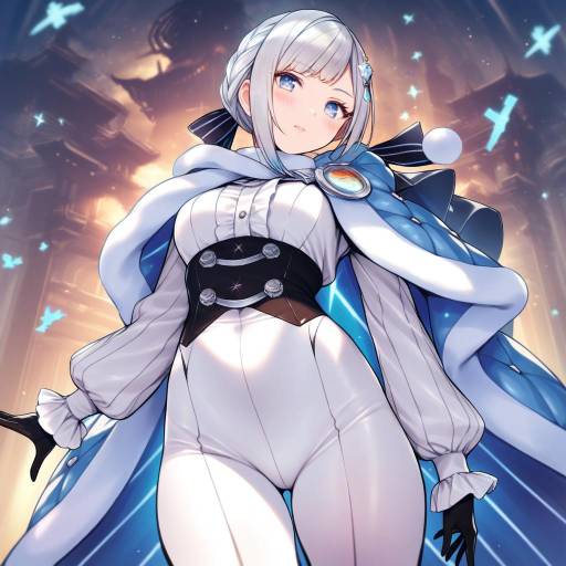 Illustration of Akershus fortress (oshiro project), oshiro project:re in the style of Bubuzuke