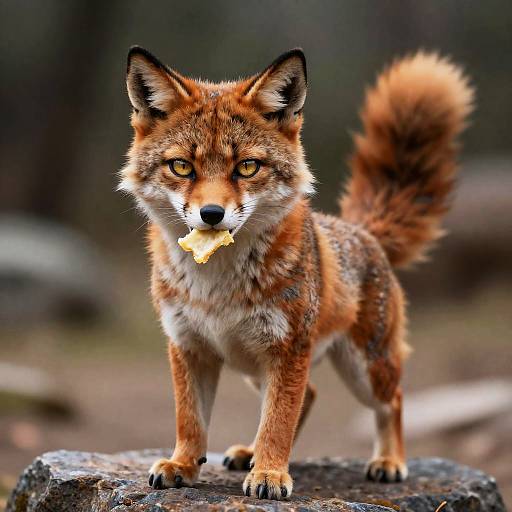 Realistic Copper Lynx Pokemon Eating