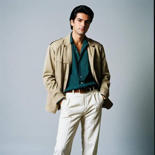 Man in 80s Casual Attire