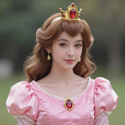 Regal Adult Princess Peach Costume Portrait