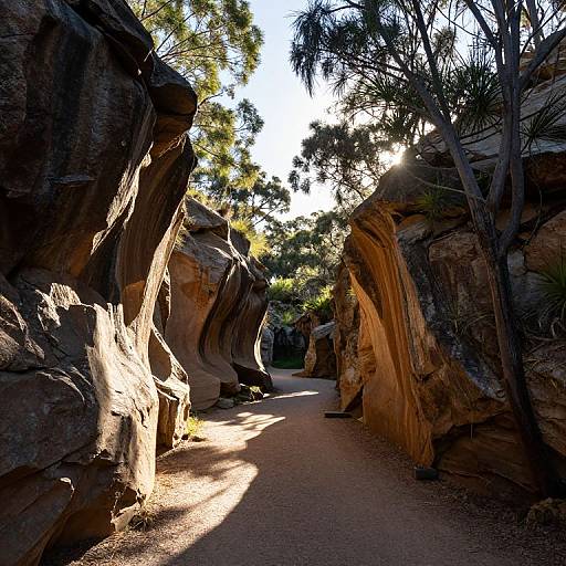 Morning Sunlight on Whistlepipe Gully Walk