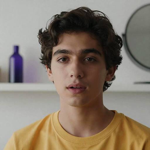 Young Man Portrait with Yellow Shirt