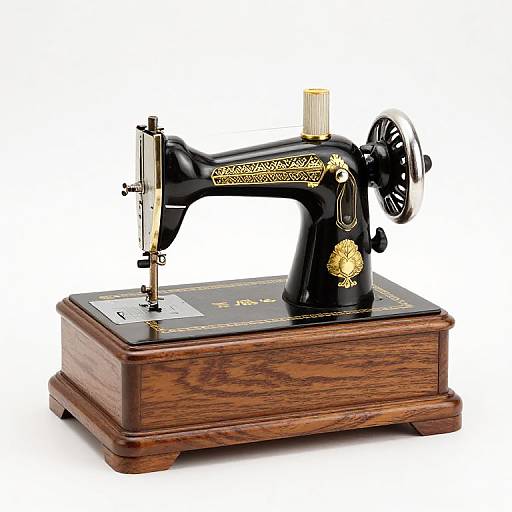Vintage Sewing Machine Music Box