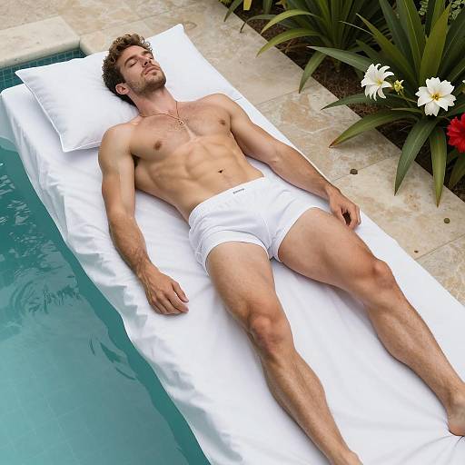 Relaxing by the Poolside