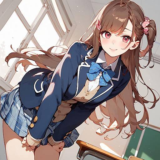 Shinka Nibutani Classroom Dutch-Angle Shot