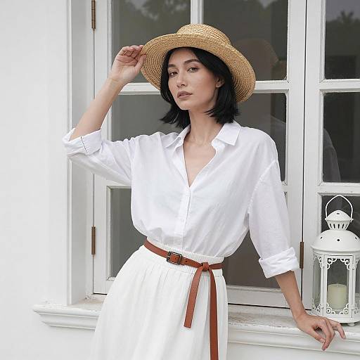 Elegant Woman in Natural Light Setting