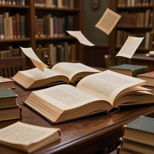 Giant Slumbering Books on Library Island