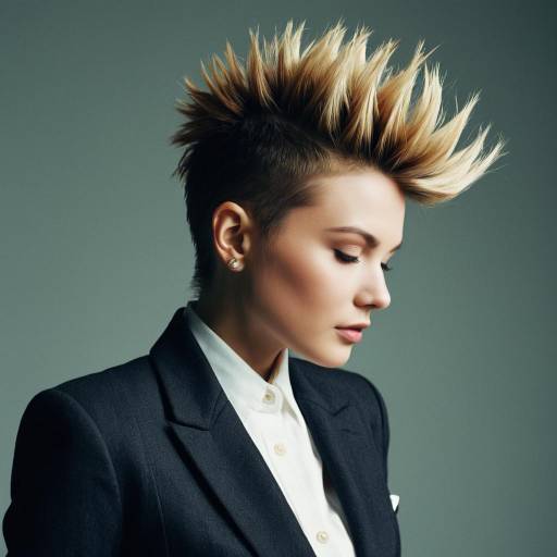 Stylish Faux Hawk Hairstyle on Model Stylish Faux Hawk Hairstyle on Model