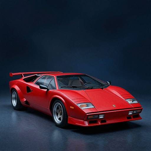 Ultra Realistic Ruby Red Lamborghini Portrait