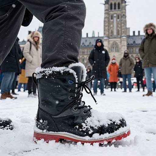 Snowboot Protest Stomp at Parliament