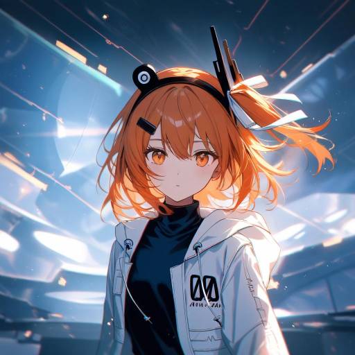 Futuristic Girl with Mechanical Elements