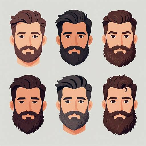 Chin Beard Styles Character Portraits