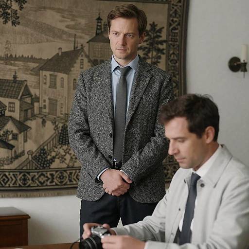 Serious Men in a Vintage Room