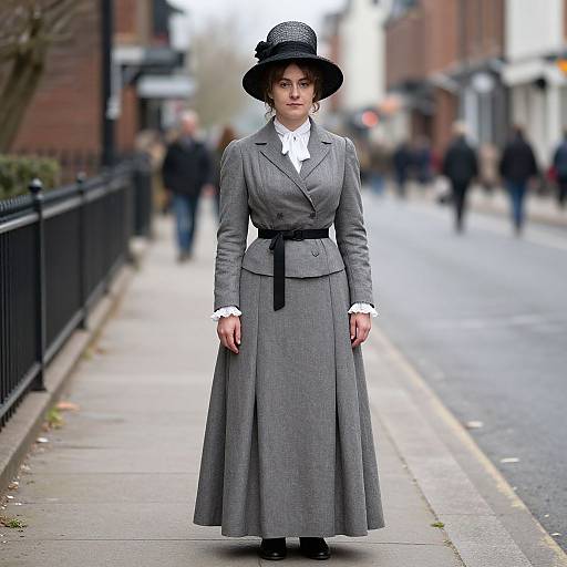 Woman in Suffragette Costume