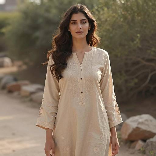 Elegant Bohemian Chudidar Dress Portrait