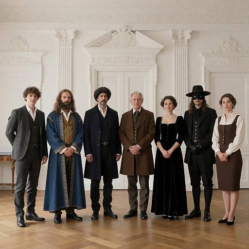 Elegant Historical Group Portrait in Room