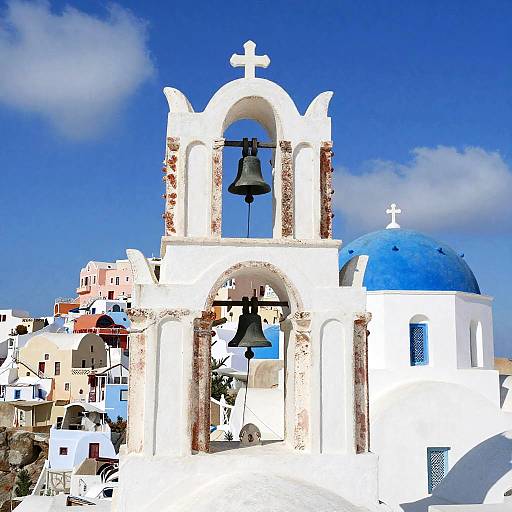 Colorful Greek Island Townscape