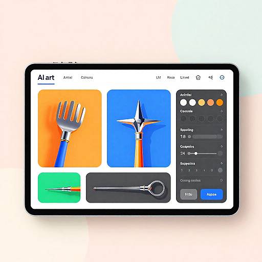 Futuristic AI Art Editor Interface