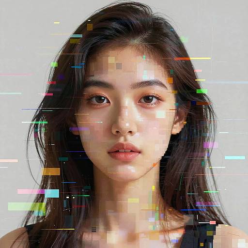 Mesmerizing AI-Generated Glitch Portrait
