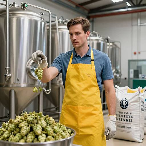 Modern Microbrewery Brewer Scene