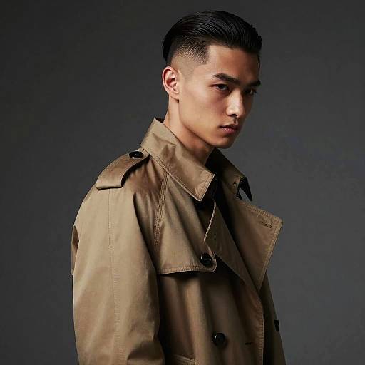Slick Back Fade with Trench Coat