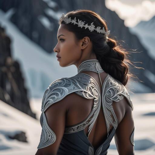 Ethereal Portrait of Dark Arctic Woman Ethereal Portrait of Dark Arctic Woman
