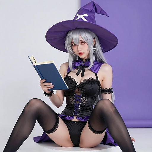 Anime Cosplayer in Witch Costume