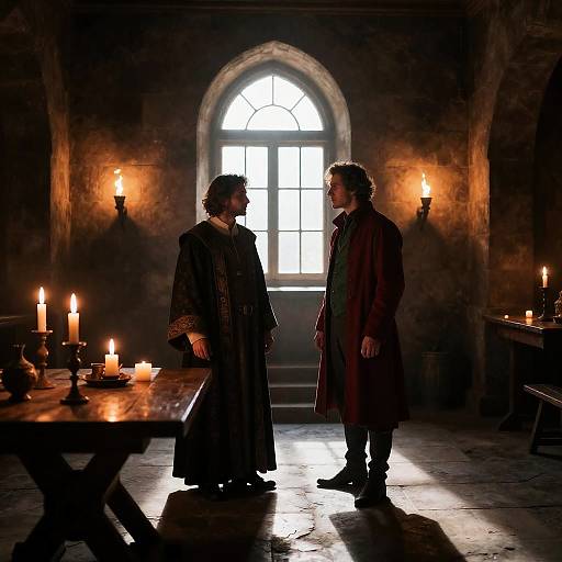 Mystical Encounter in a Dim Room