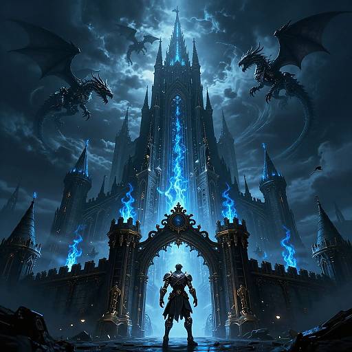 AI Dark Fantasy Gothic Fortress