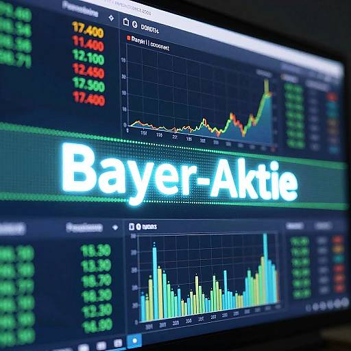 Glowing Bayer Stock Ticker Dashboard