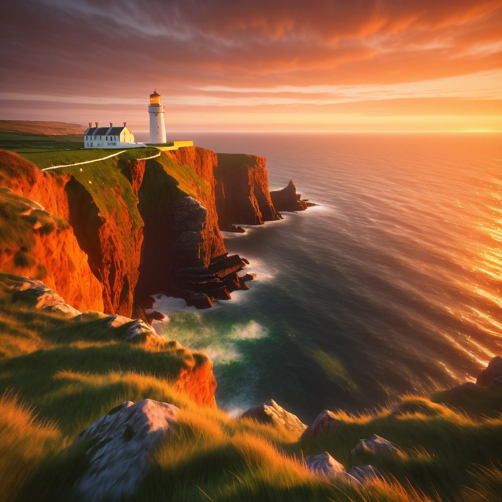 Enchanting Irish Sunset by the Cliffs