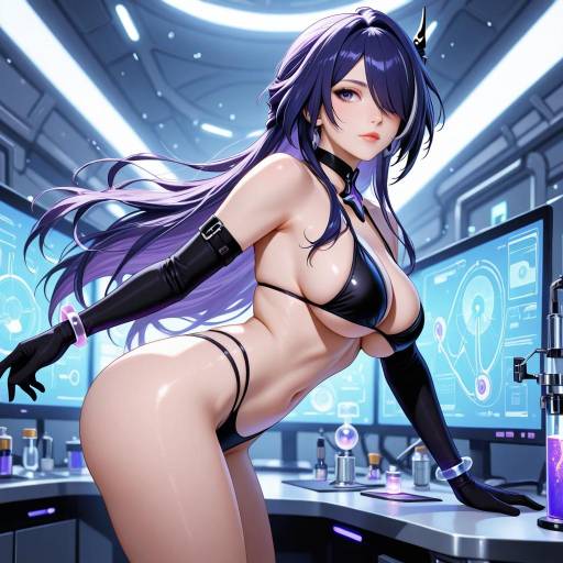 Futuristic Cowboy Shot with Dynamic Girl
