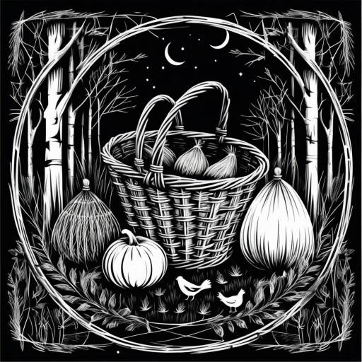 Eerie Woodland Witchcraft Rug Design