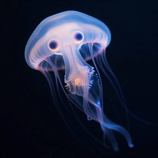 Bioluminescent Jellyfish Goddess Spiral