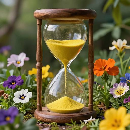 Surreal Hourglass Garden of Time