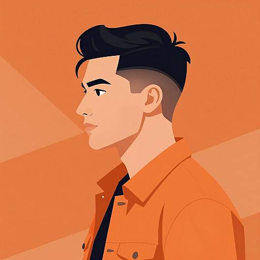 Confident Man in Modern Vector Art
