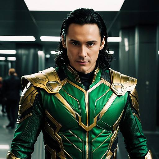 Loki TVA Green Gold Suit