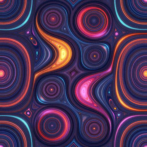 AI-Generated Vibrant Cyberpunk Patterns